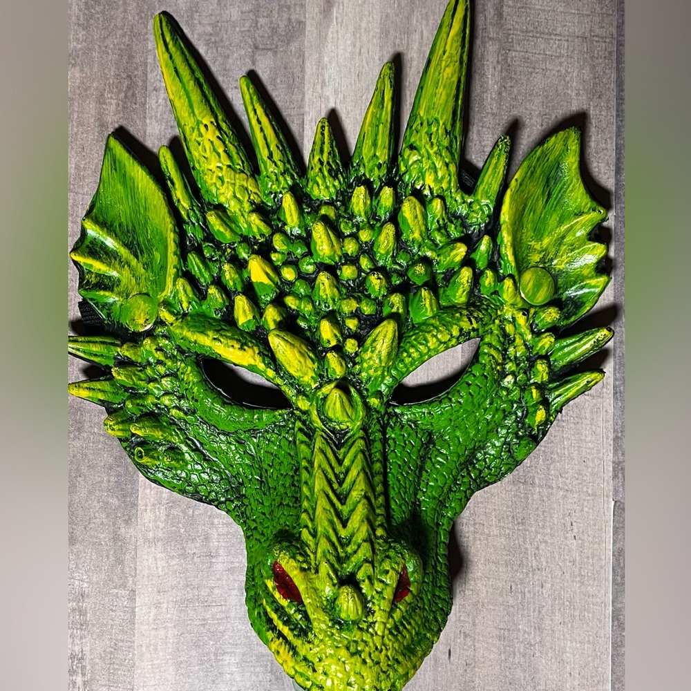 Unisex-Adult's Supersoft Dragon Mask, Green